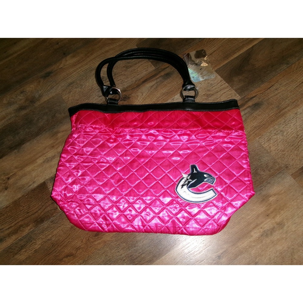 VANCOUVER CANUCKS PINK 10X13 Game Day Purse BAG HANDBAG TOTE VINTAGE BP2